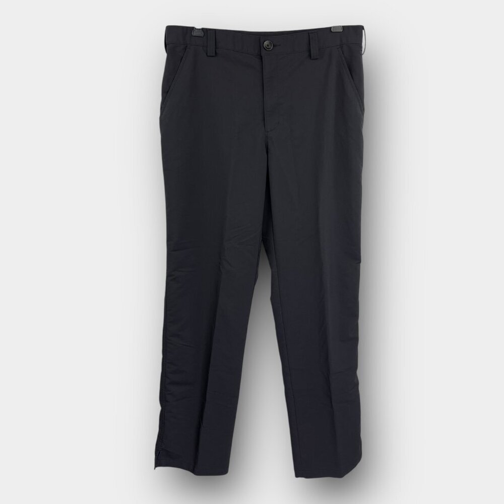 Under Armour Men’s Bentgrass Golf Pants 34x31 Black Tech Straight Flat Front